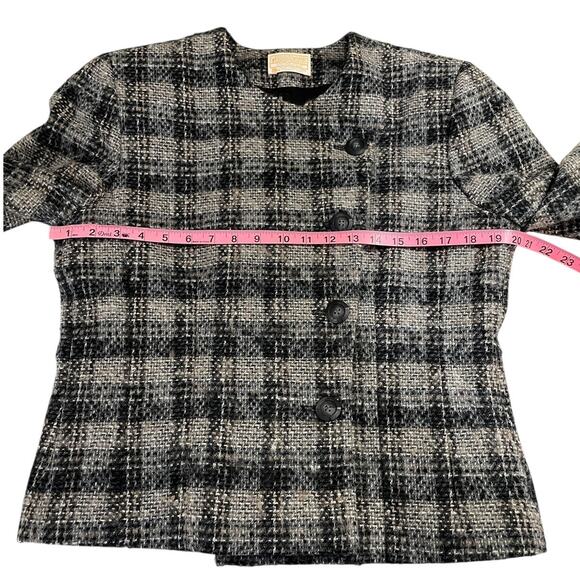 VTG Pendleton Wool Tweed Blazer Women's Neutral Size 10 Academia Classic Career - Picture 11 of 14